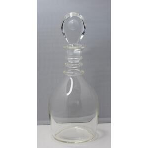 1950s Donald Pollard STEUBEN Blown Glass spiral Neck DECANTER with Moon Stopper